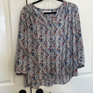 Rose & Olive floral blouse. XL